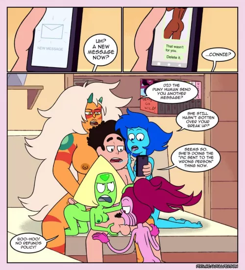 [M4F] After Steven's return he's admitted he's broken up with Connie after she 