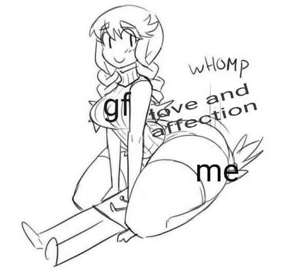 Me and whoever wants to crush me with love and affection or just thicc thighs