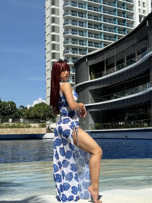  My simple pose to our beach date