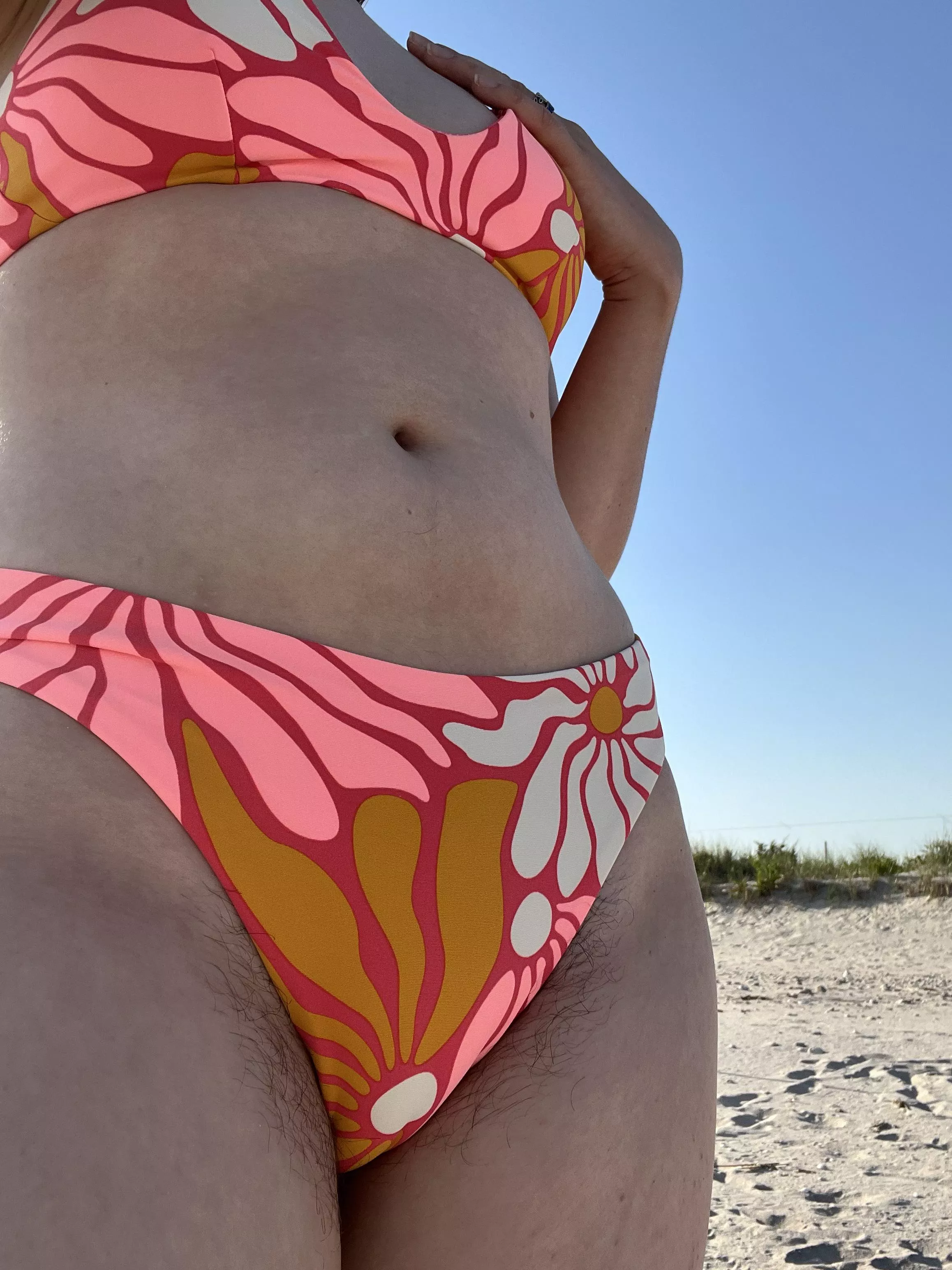 New bathing suit, honestly, I don’t think I’m shaving this year 😋