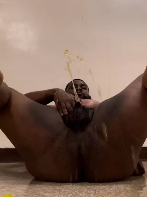 Out in the hallway of my apartment building making a mess