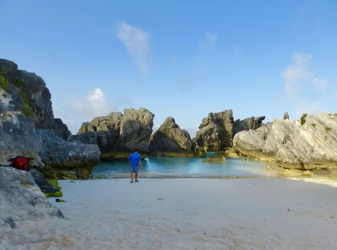 Peel Rock Cove in Horseshoe Bay Beach, Bermuda