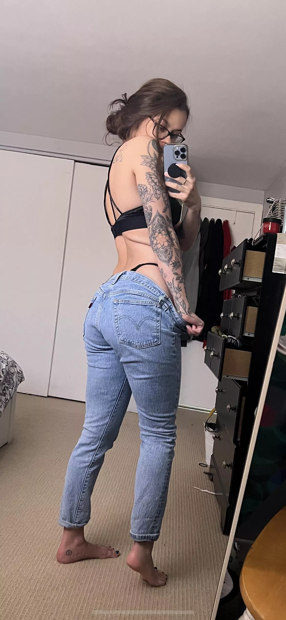 Pull them down for me please ?🥺🥺