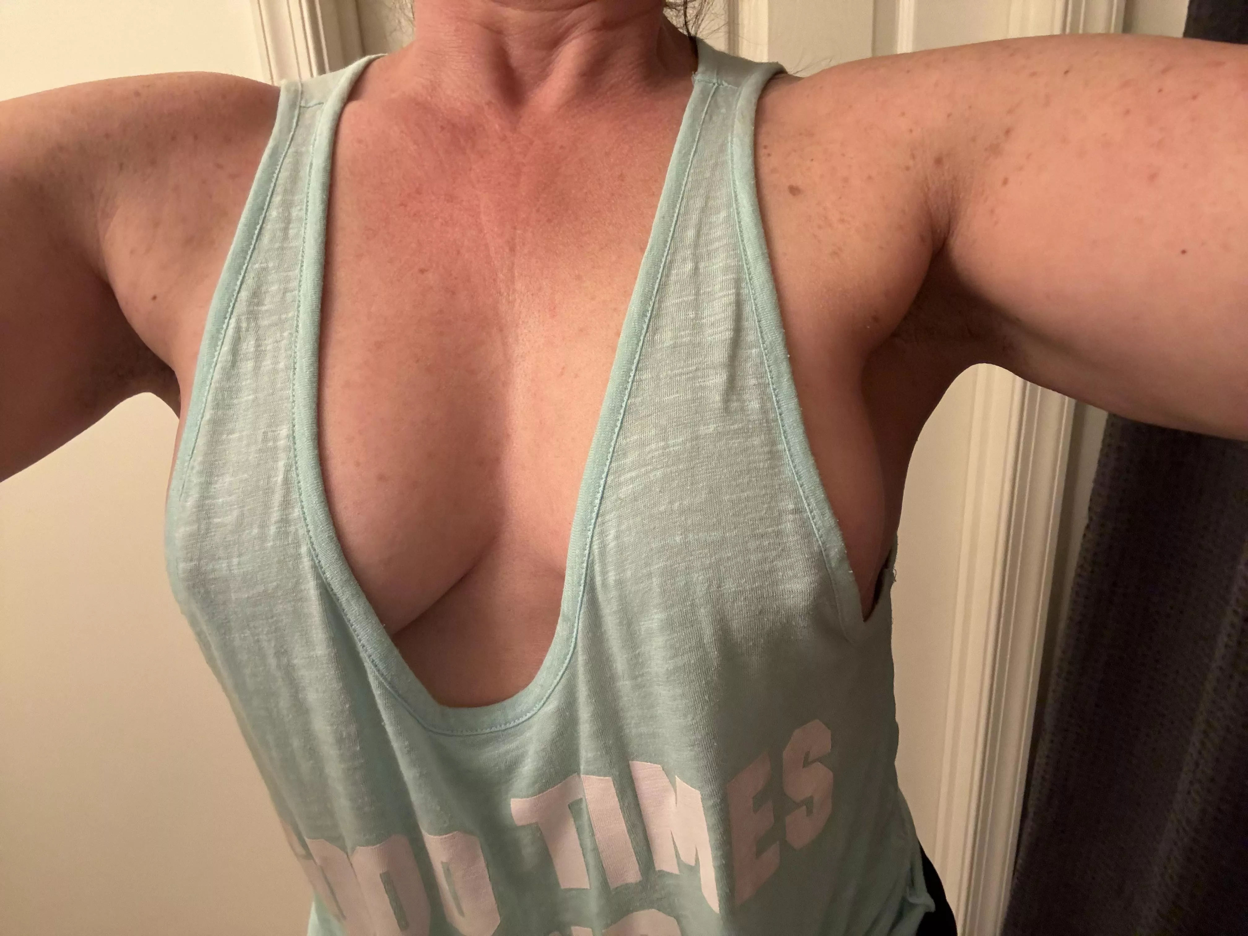 Sent this to hubby on his work trip. Should he be worried about the pool and yard guys