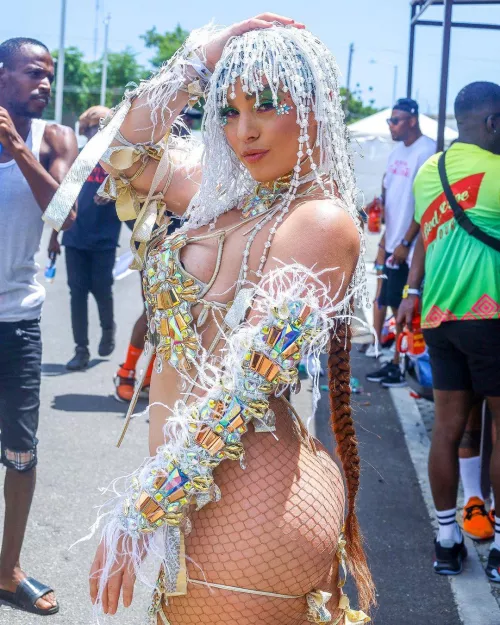 Showing off at Jamaica Carnival