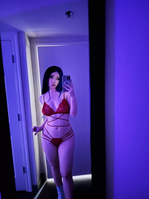 So ready to see me without this red lingerie?