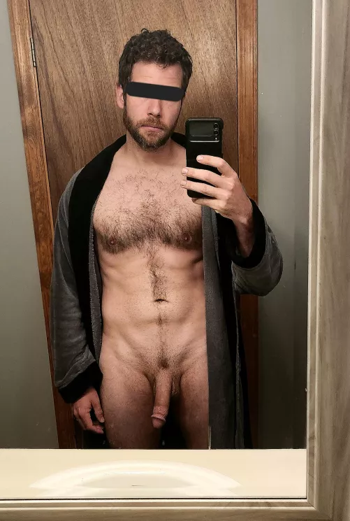What would you do if the (34) dad nextdoor answered the door like this? 