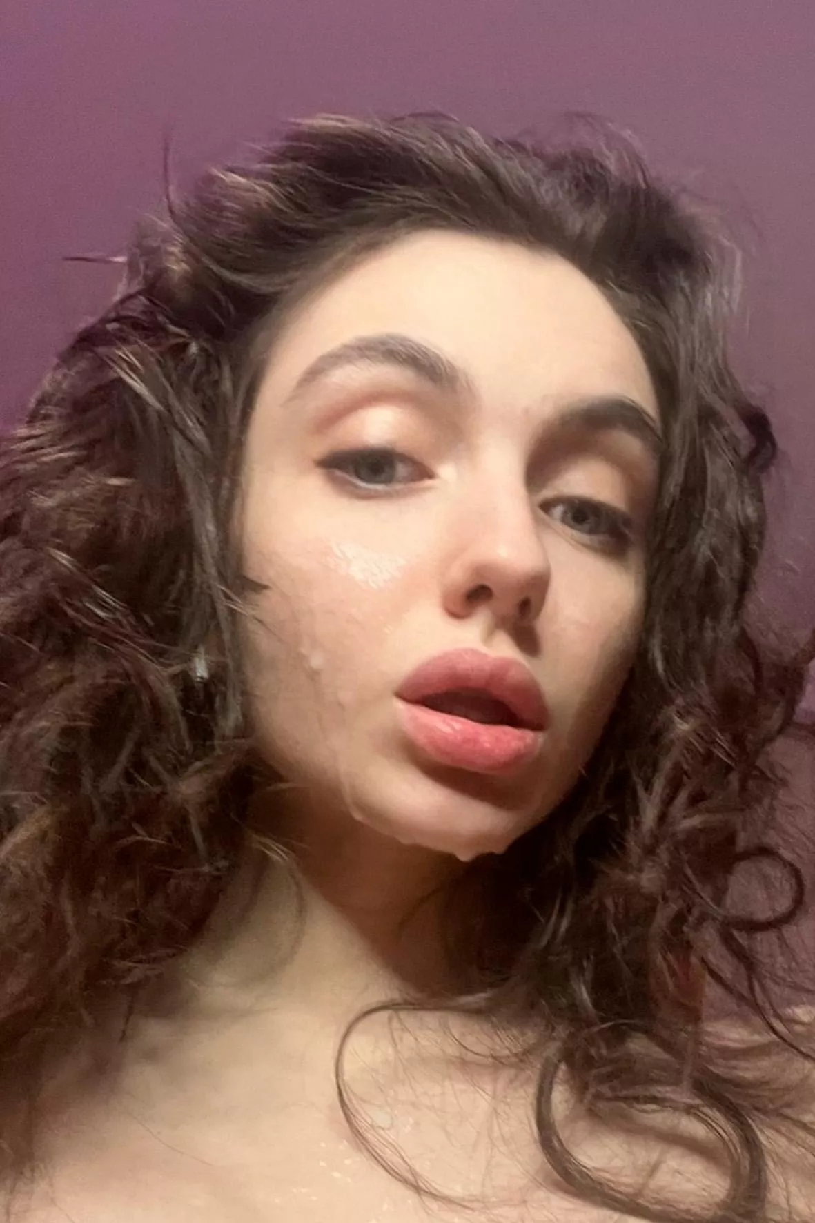 Won't you mind if I kiss you after I've eaten all the cum off my face