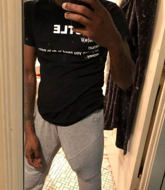 Would you stare at my bulge!