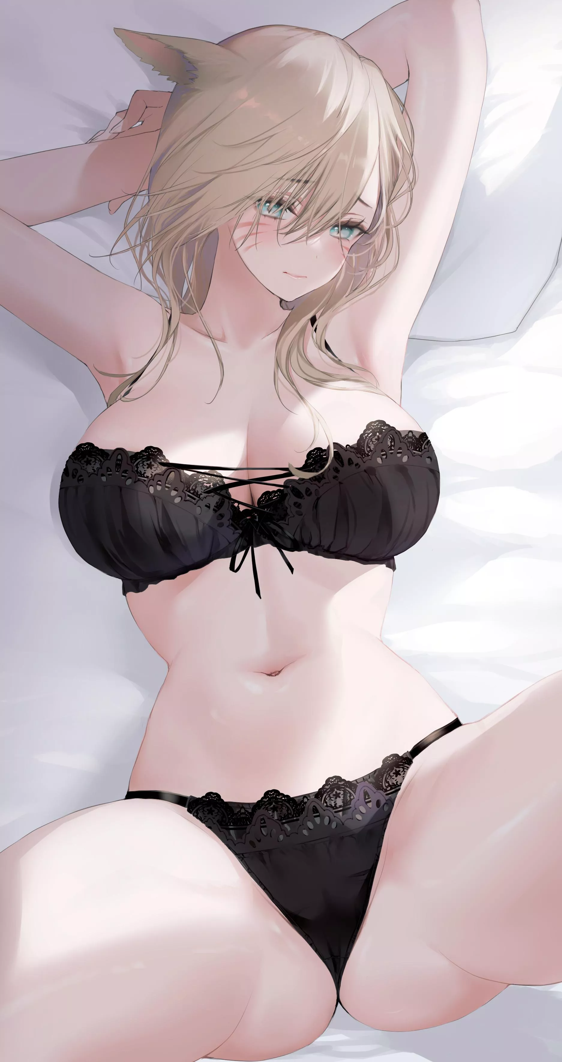 Beautiful Girl On Bed [Final Fantasy] 