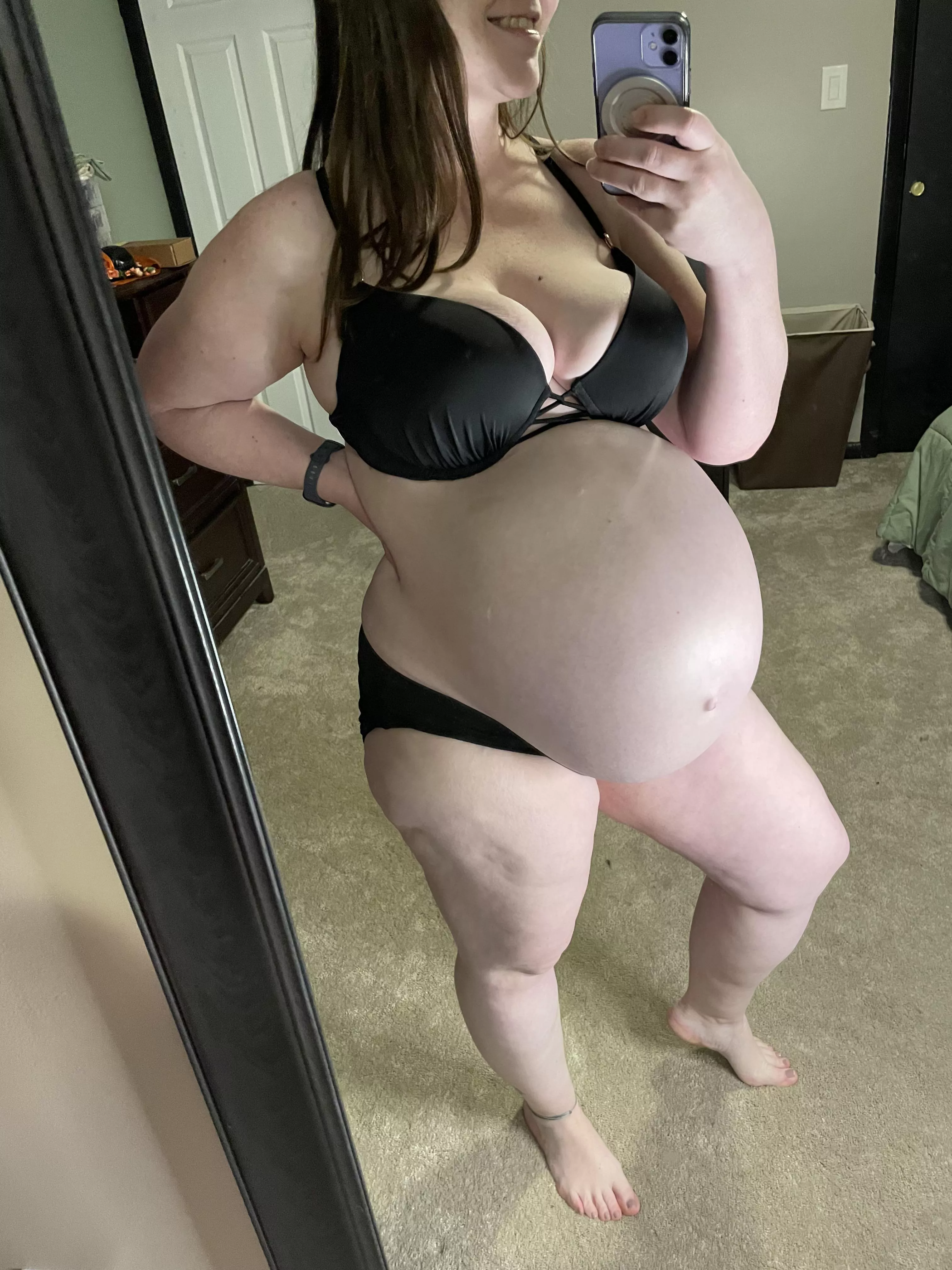 Filling out the bikini with a twin pregnancy!