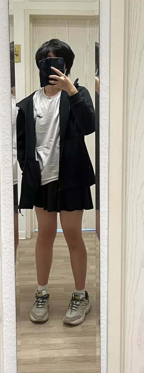 First time wearing a skirt