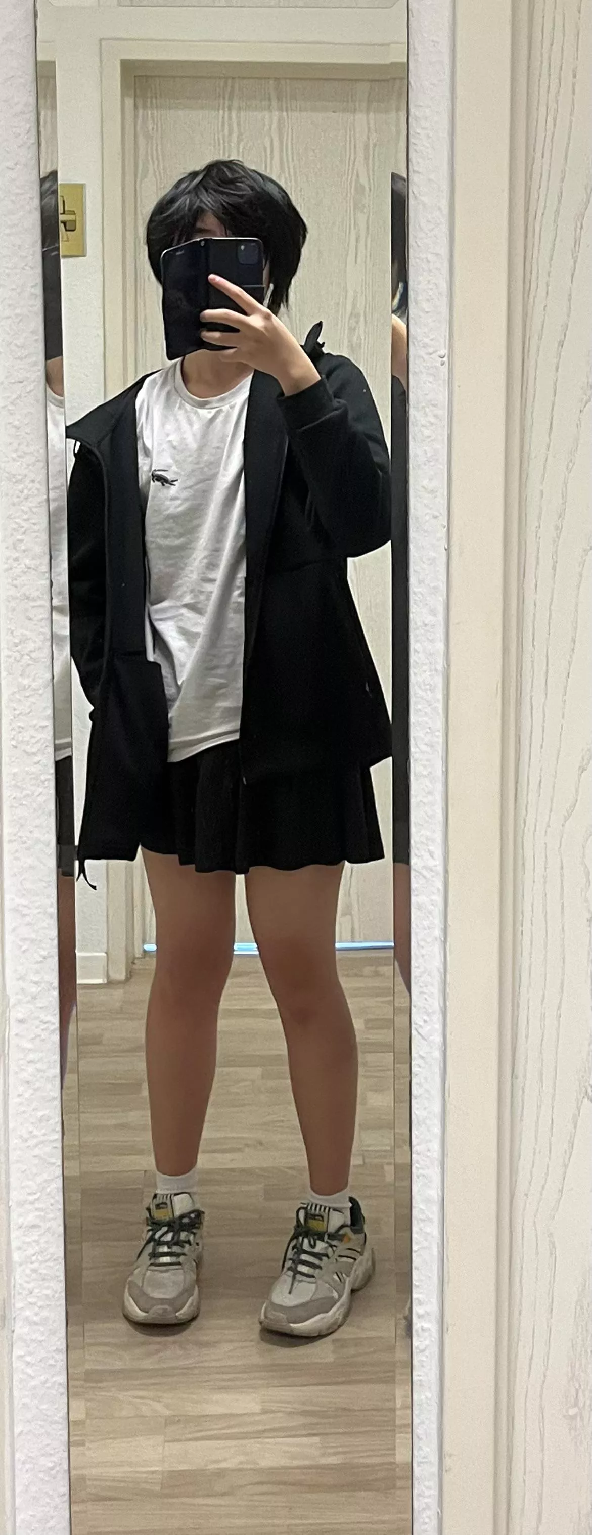 First time wearing a skirt