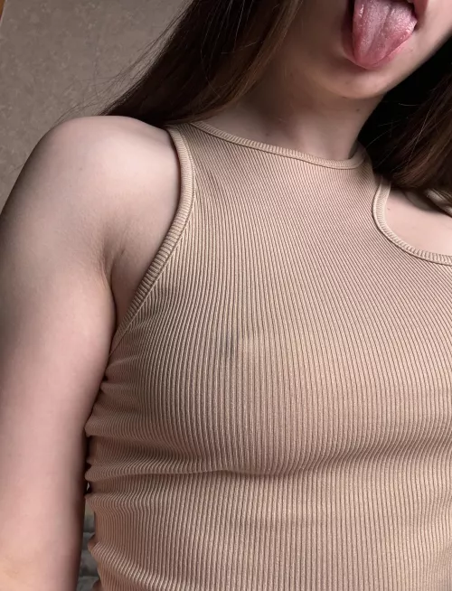 I dream about how I will lick your hard dick and my nipple will swell from this