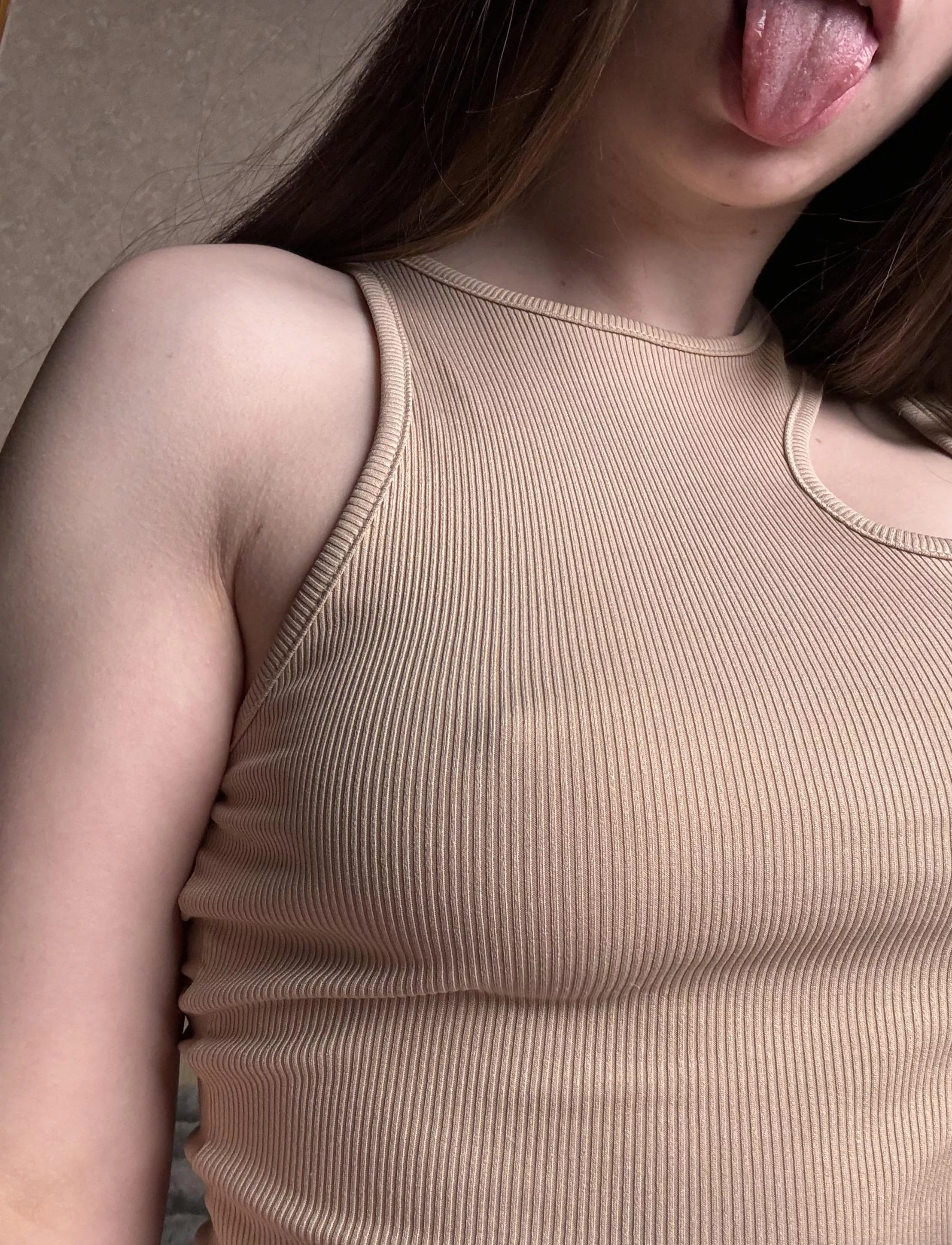 I dream about how I will lick your hard dick and my nipple will swell from this