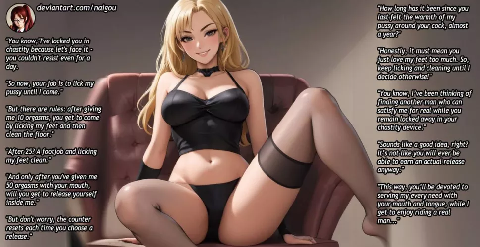 Let's face it: you'll never make it [femdom][chastity][feet][oral][pussy][cuckold]