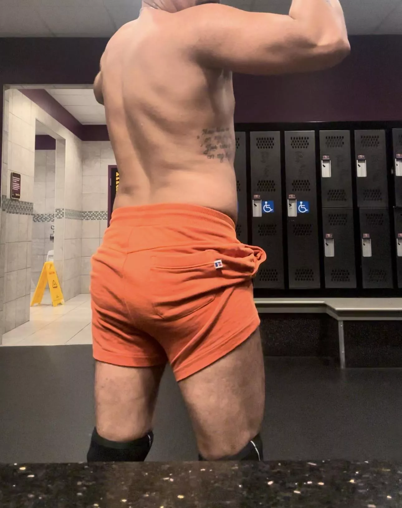 Post leg day in the locker room