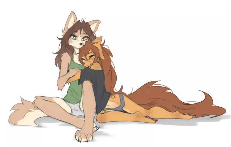 Two Friends Cuddling [FF] (tinygaypirate)