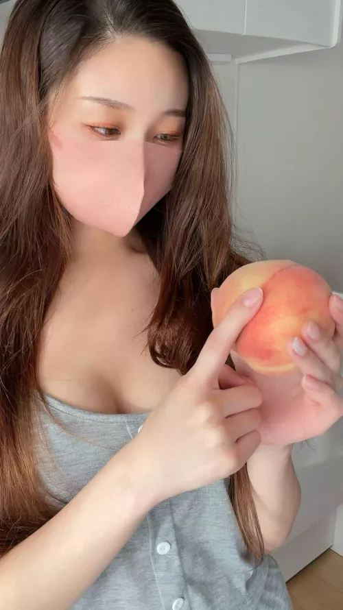 Who likes my peach? Oops! I mean who likes peach?