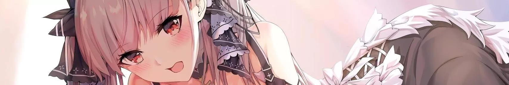 LF color source: 1girl, pink hair, open mouth, pink eyes, bare shoulder, black ribbon, face, close up, collar 