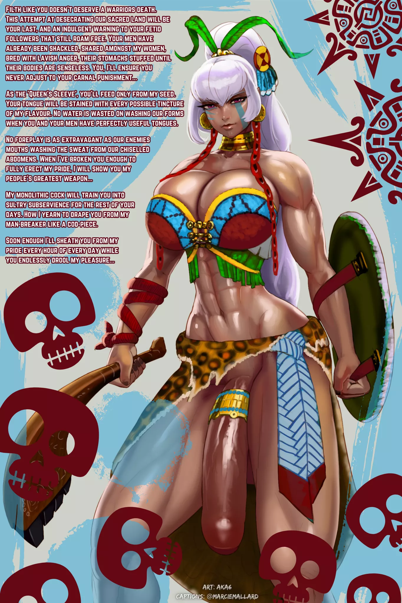 Mayan mating~ [Futanari] [POV] [Muscular Woman] [Noncon] [Slave] [Credits in Caption]