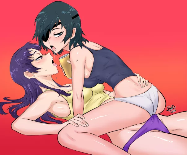 Misato and Himeno🍺 (SYTOkun) [Neon Genesis Evangelion x Chainsaw Man]