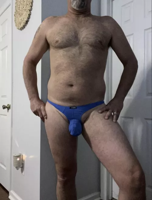 Blue thong
