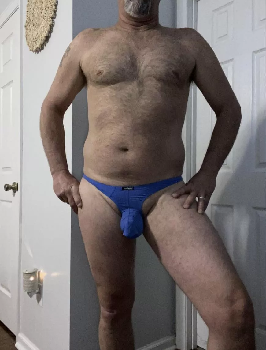 Blue thong