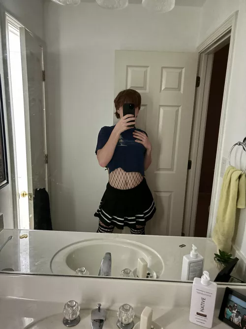 Just got my first real fem clothes!(shirt is hand made tho)
