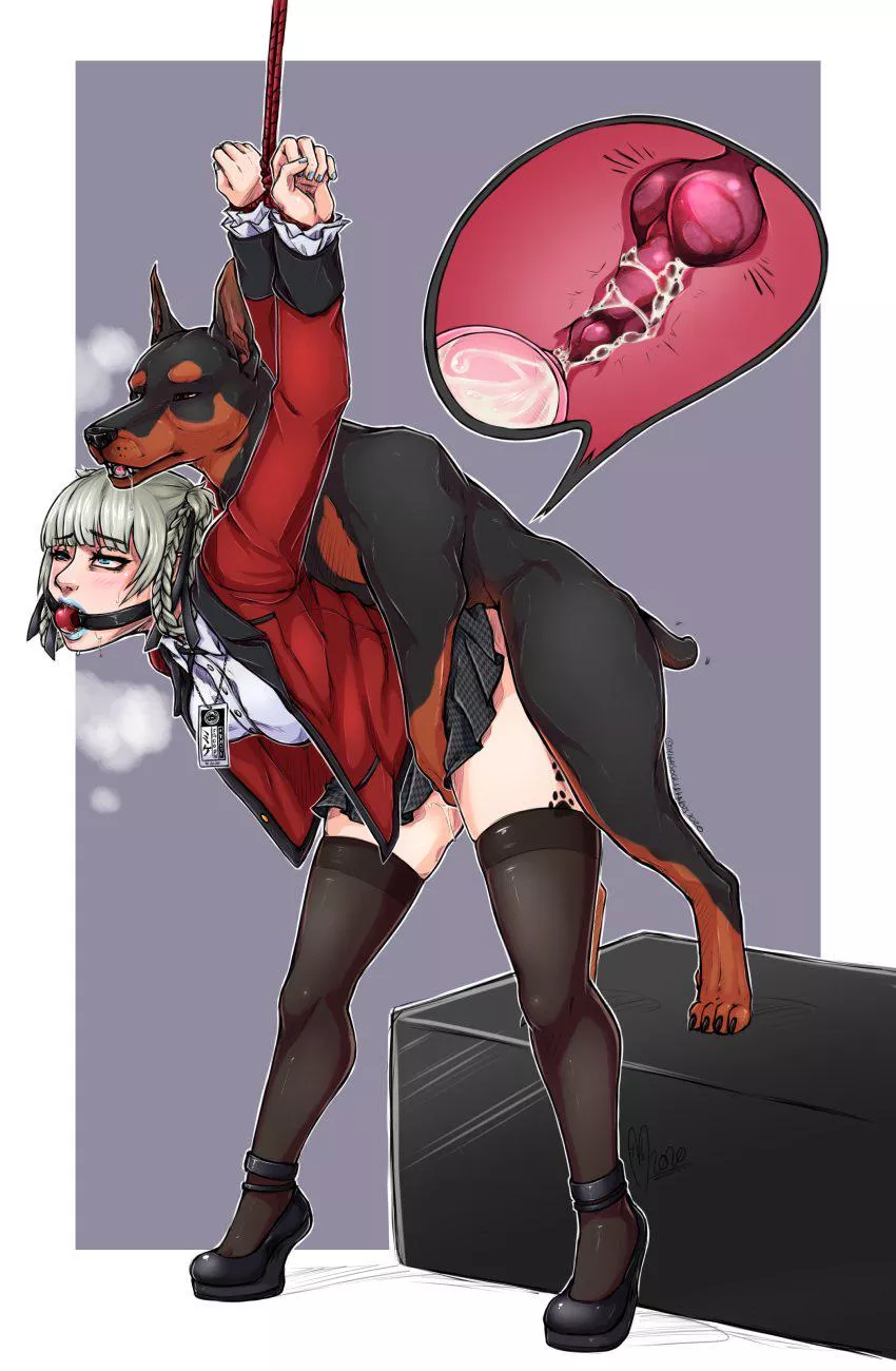 Kirari Momobami getting their knotty punishment for losing the bet (thighsocksandknots)