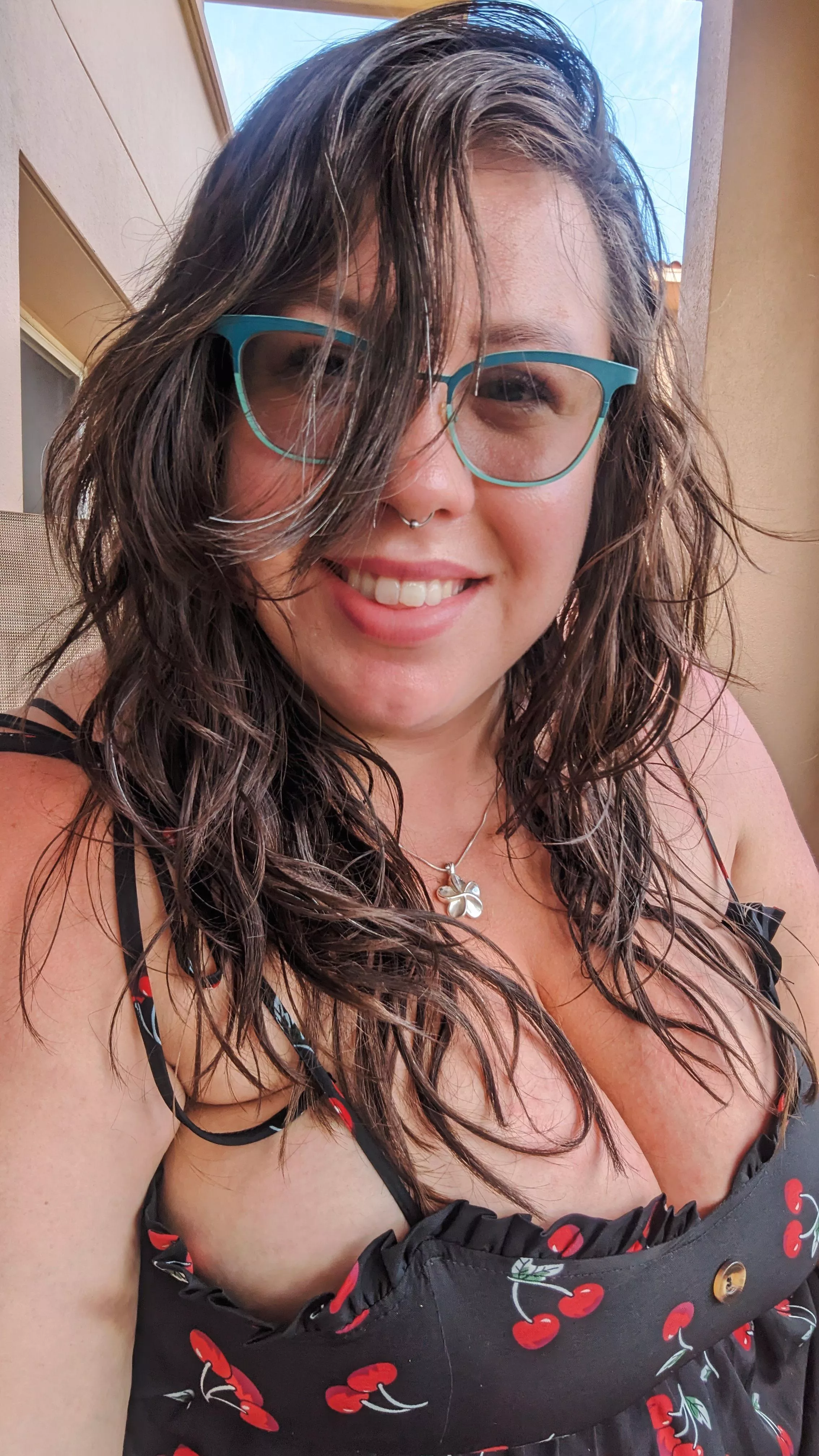 Salty hair, don't care! Beach vibes all day. 🌞 🌊