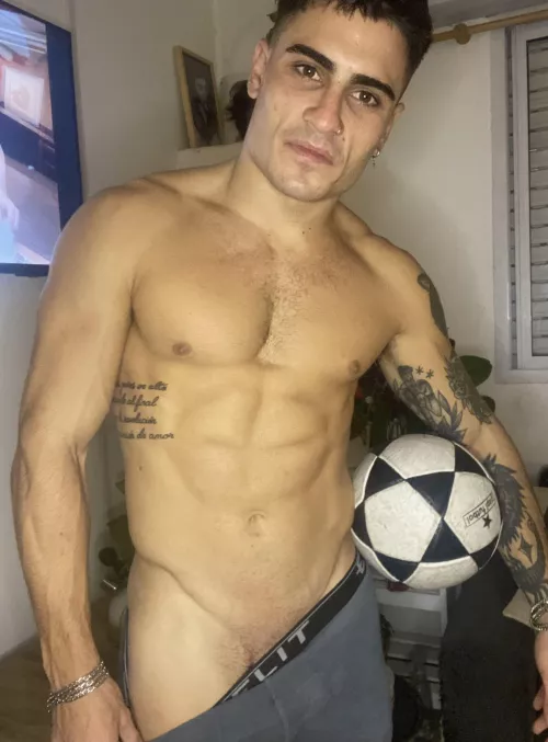 Want a piece of this naughty soccer player?