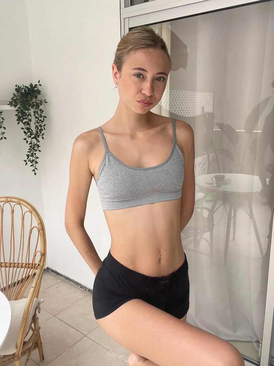 Feeling pretty in this gray top:) hope you like it