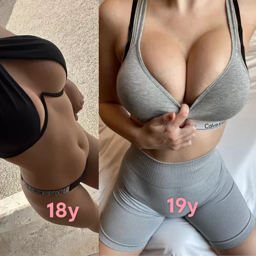 I (19) love my yearly breast expansion - they are still growing so much 