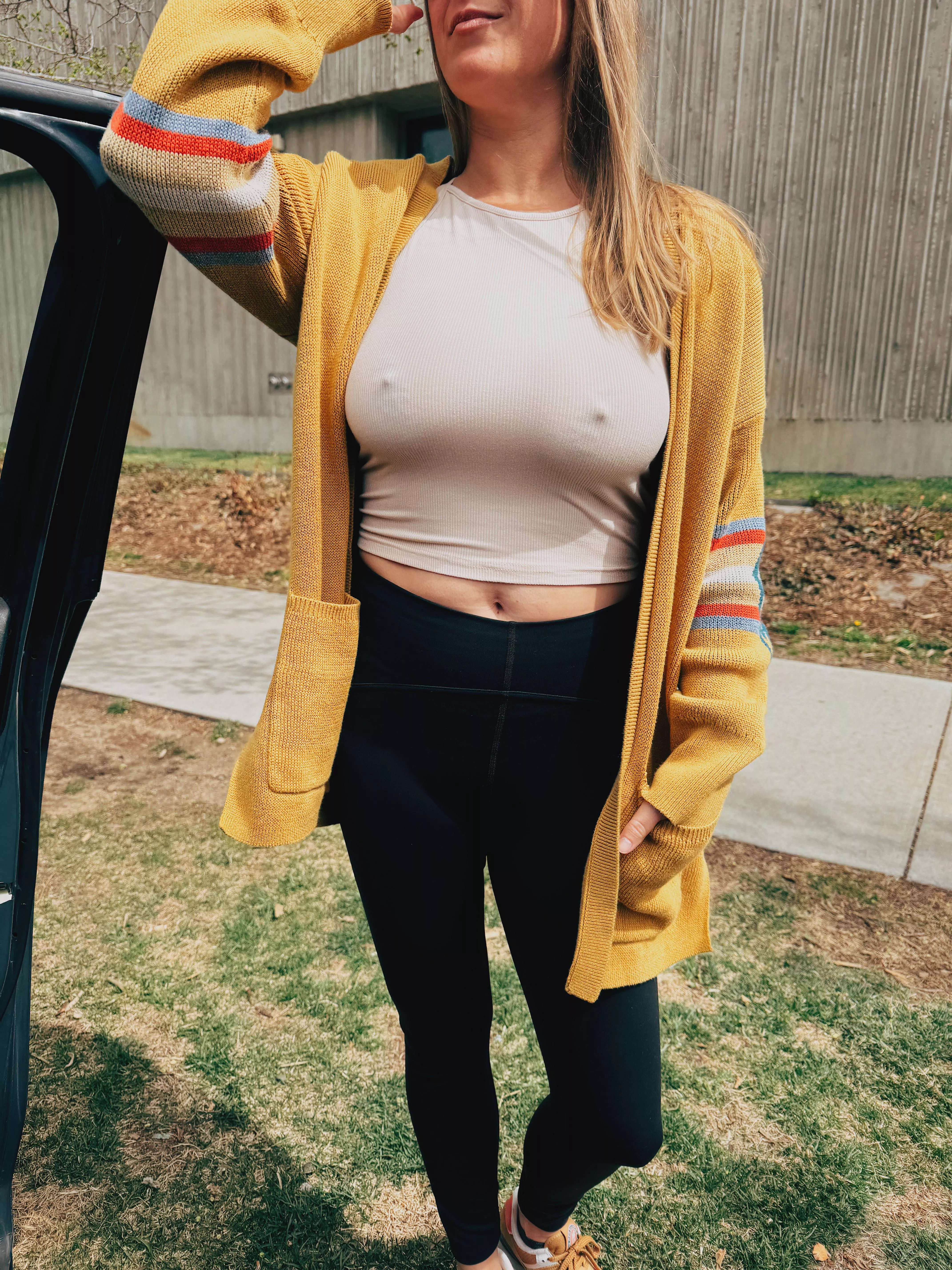 I love to see people’s reactions when I’m out with no bra