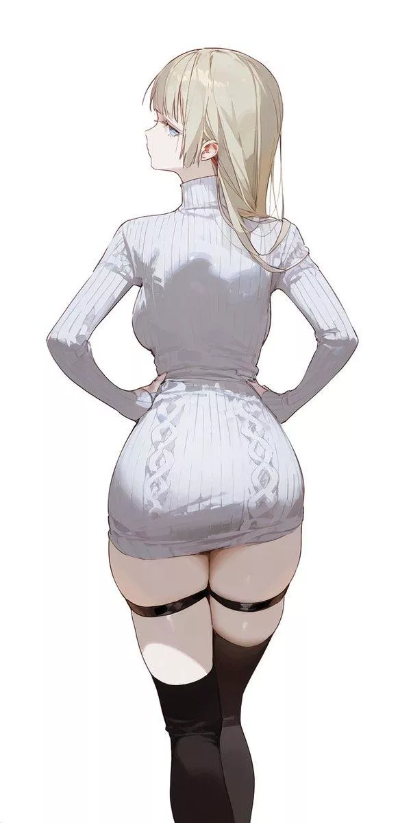 Knit Sweater & Thigh-Highs 