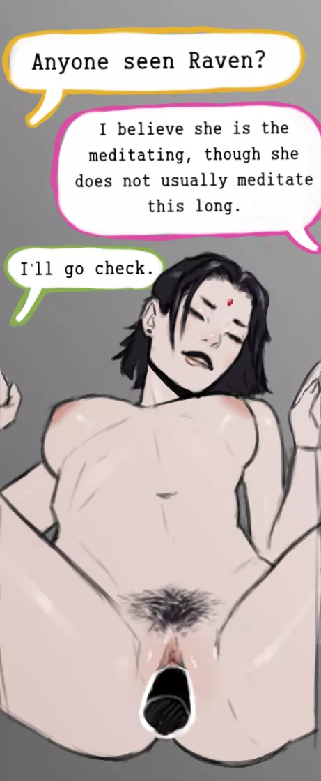 Raven having some fun (drawn by me)