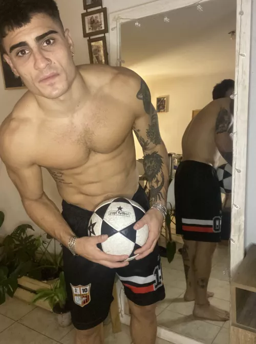 This alpha male needs some mouths on his balls