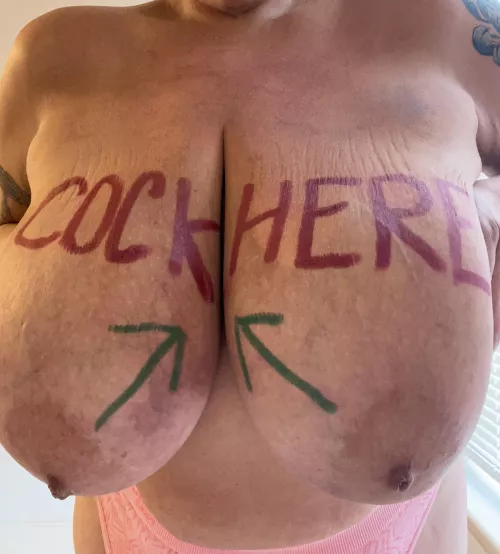 Tits so perfect , they come with instructions… 