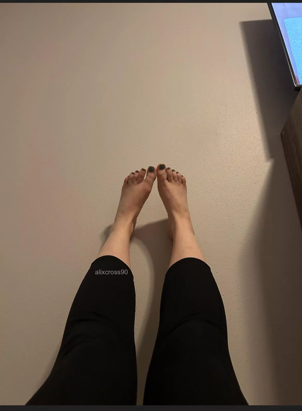 Would you be mad if my feet were on your wall?