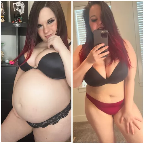 9 months pregnant vs mombod - which do you prefer?