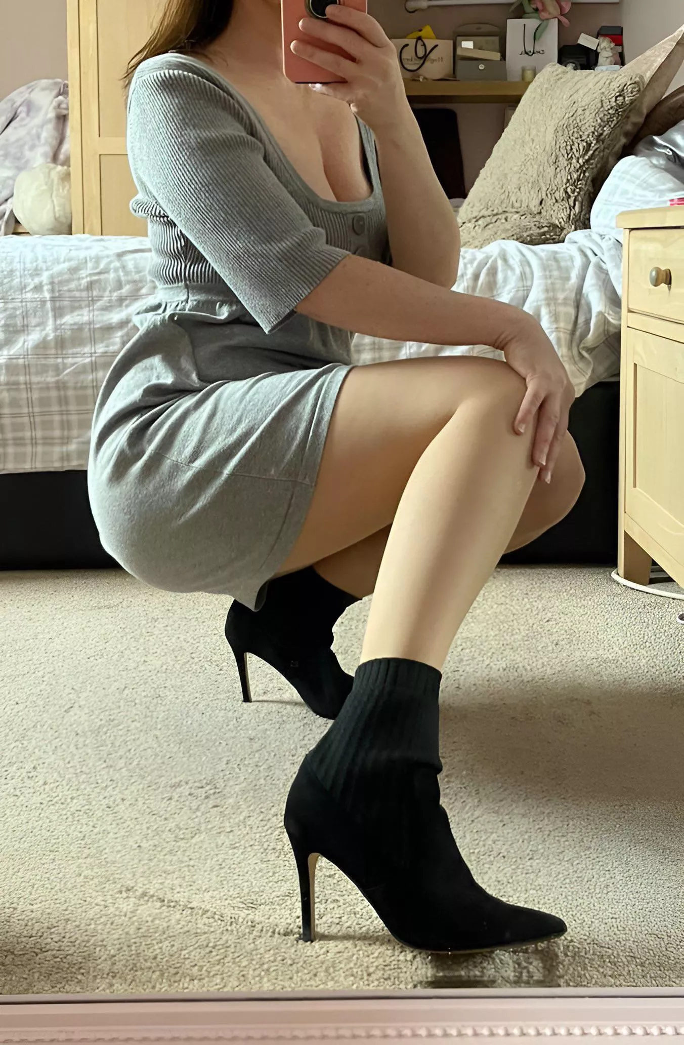 An ankle boot and pantyhose kind of day