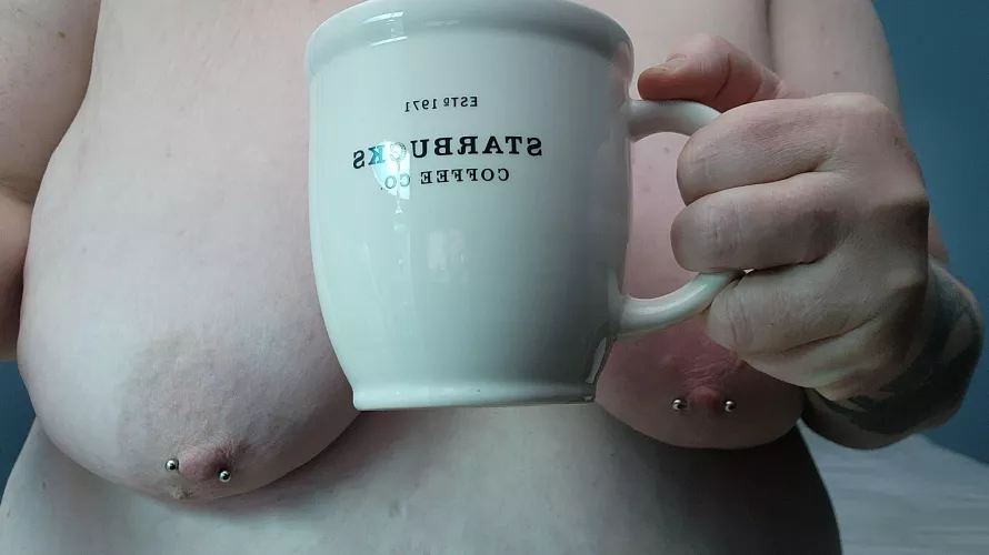 Boobs for the morning coffee fix