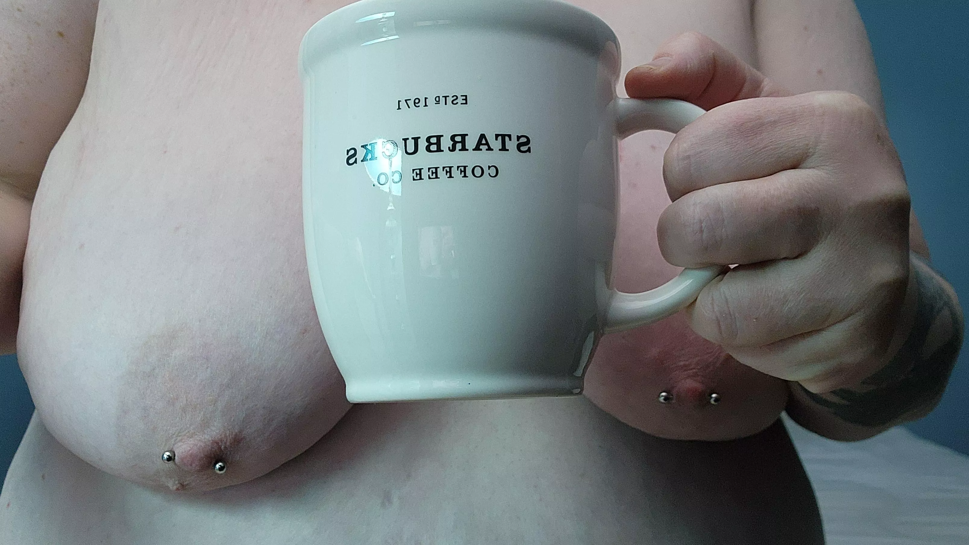 Boobs for the morning coffee fix