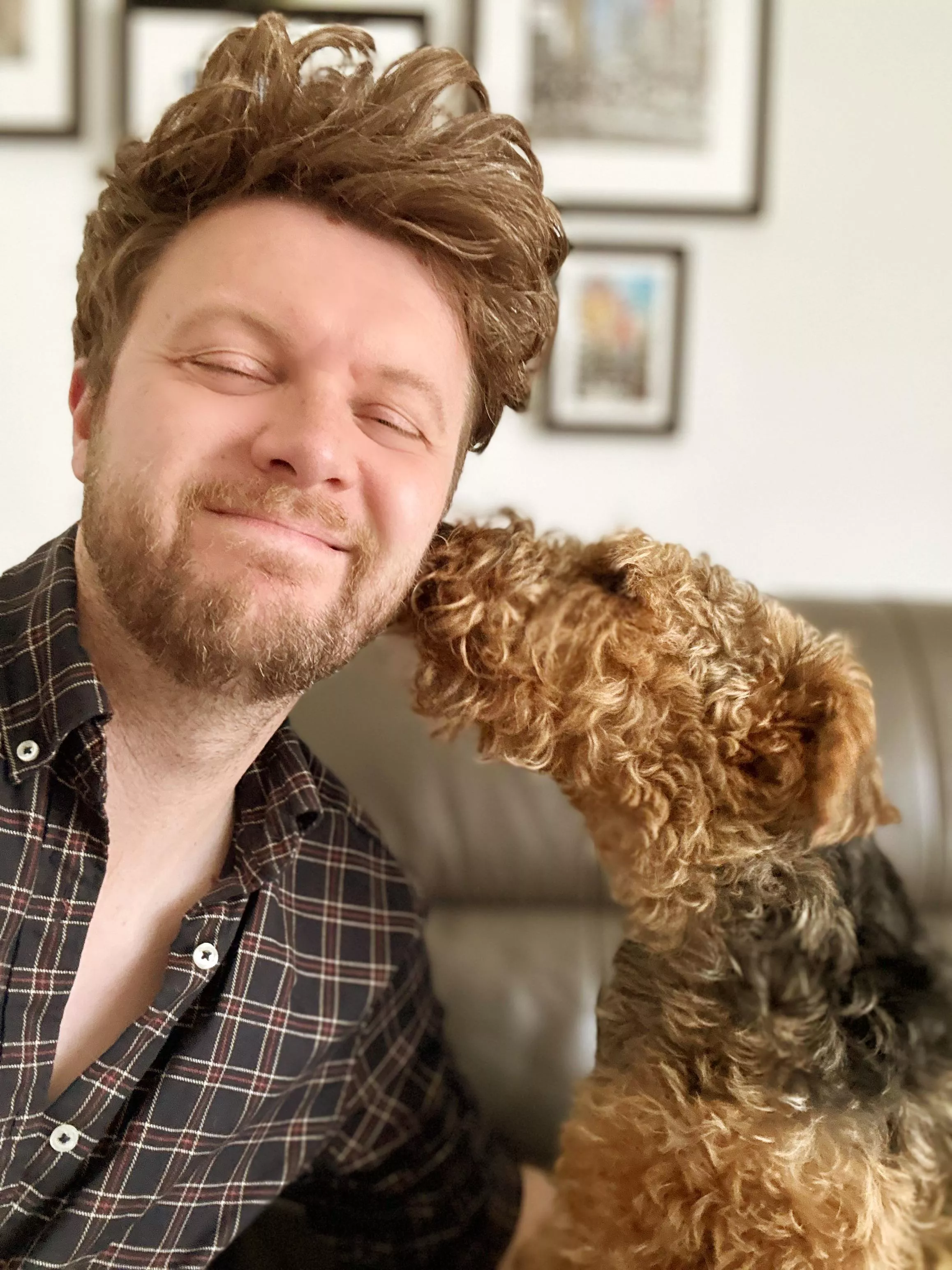 Full of man flu but least my pup is trying to make me feel better!