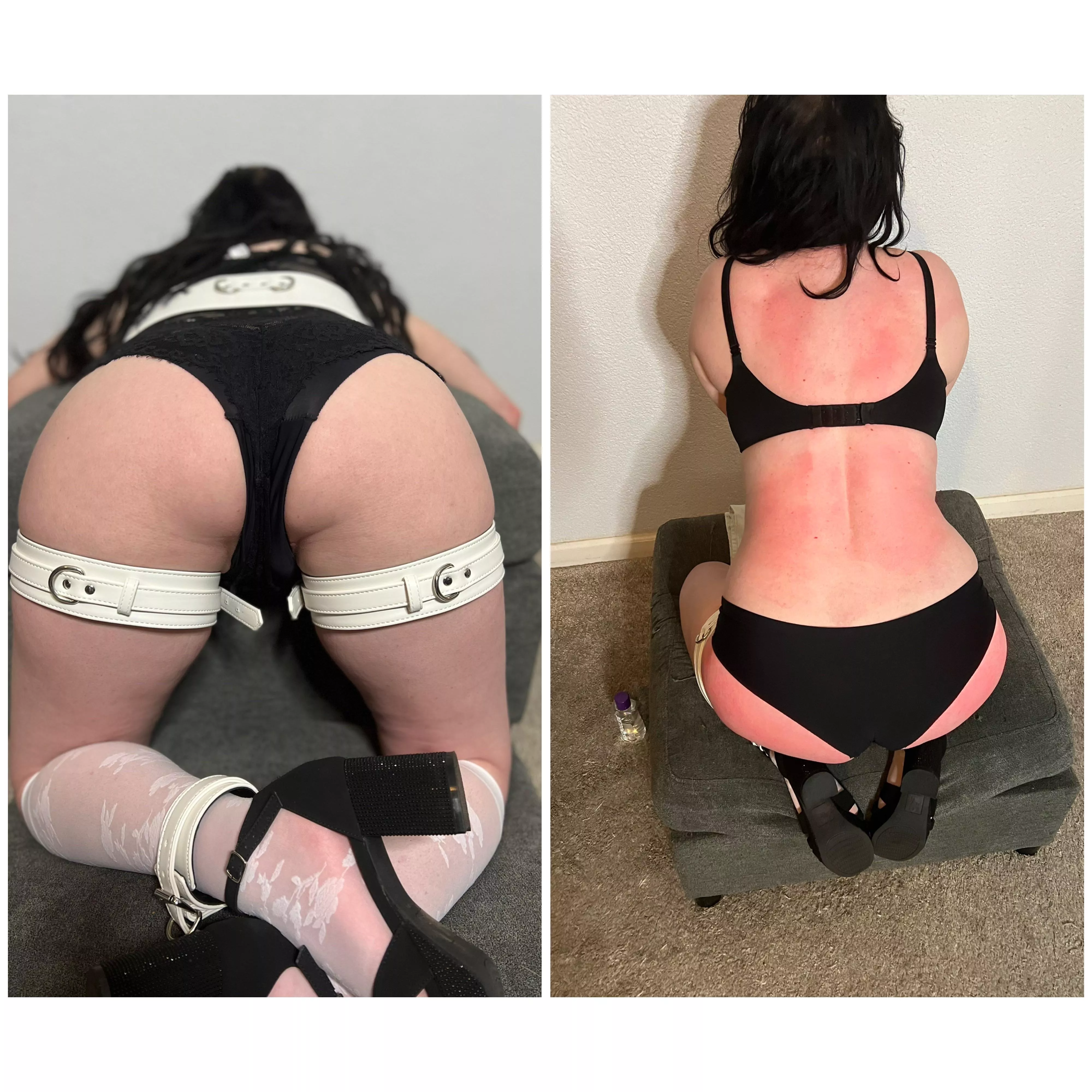 How it started nice and pale and ended nice and pink.