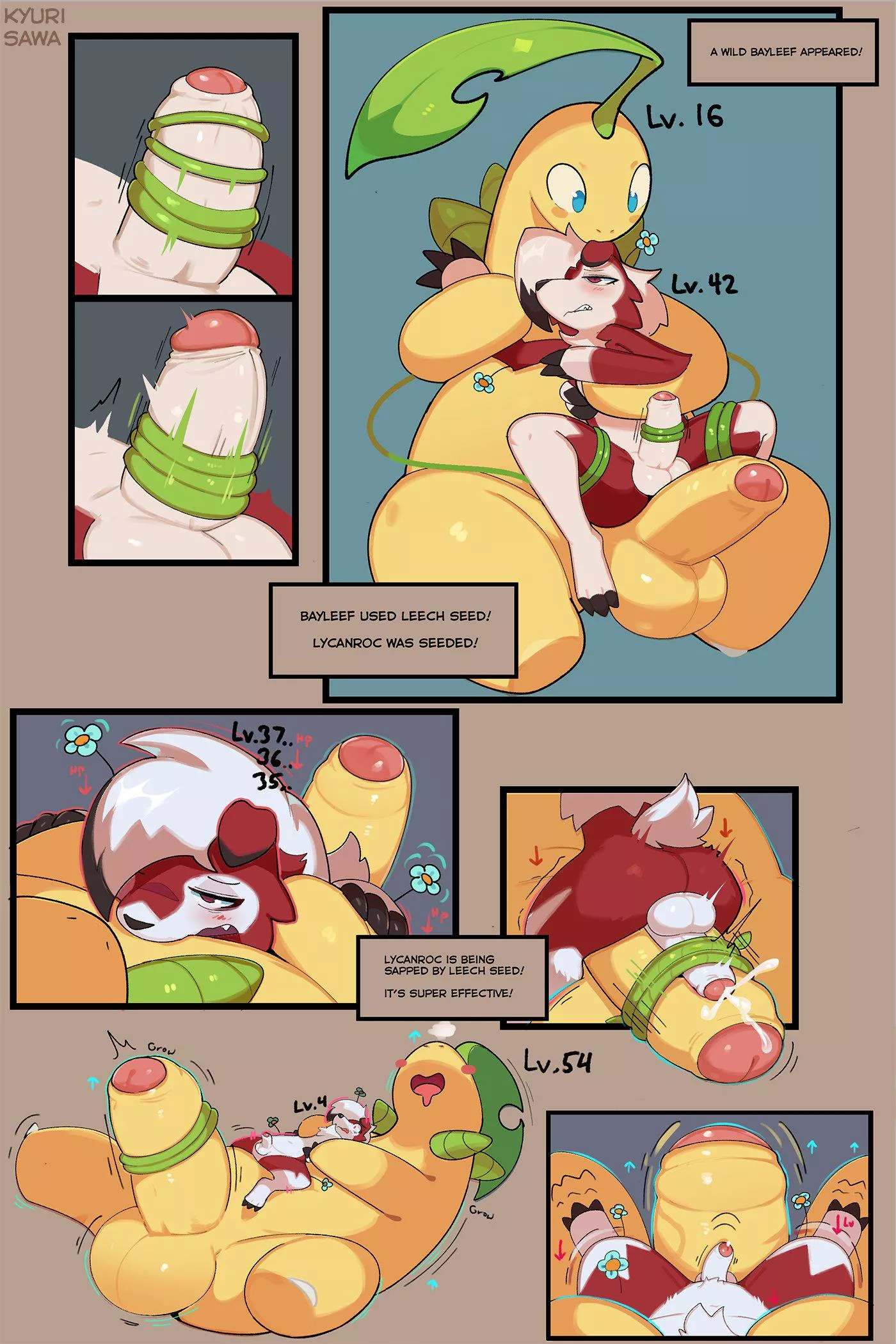 Leech Seed by Kyurisawa (Pokemon Male Level-Drain)