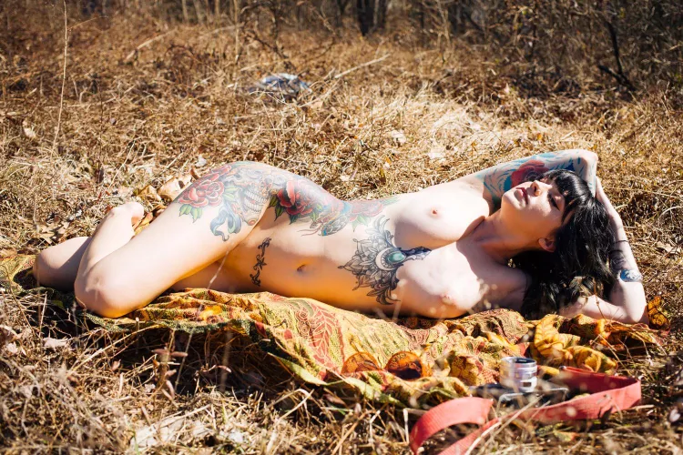 Whitney in a field