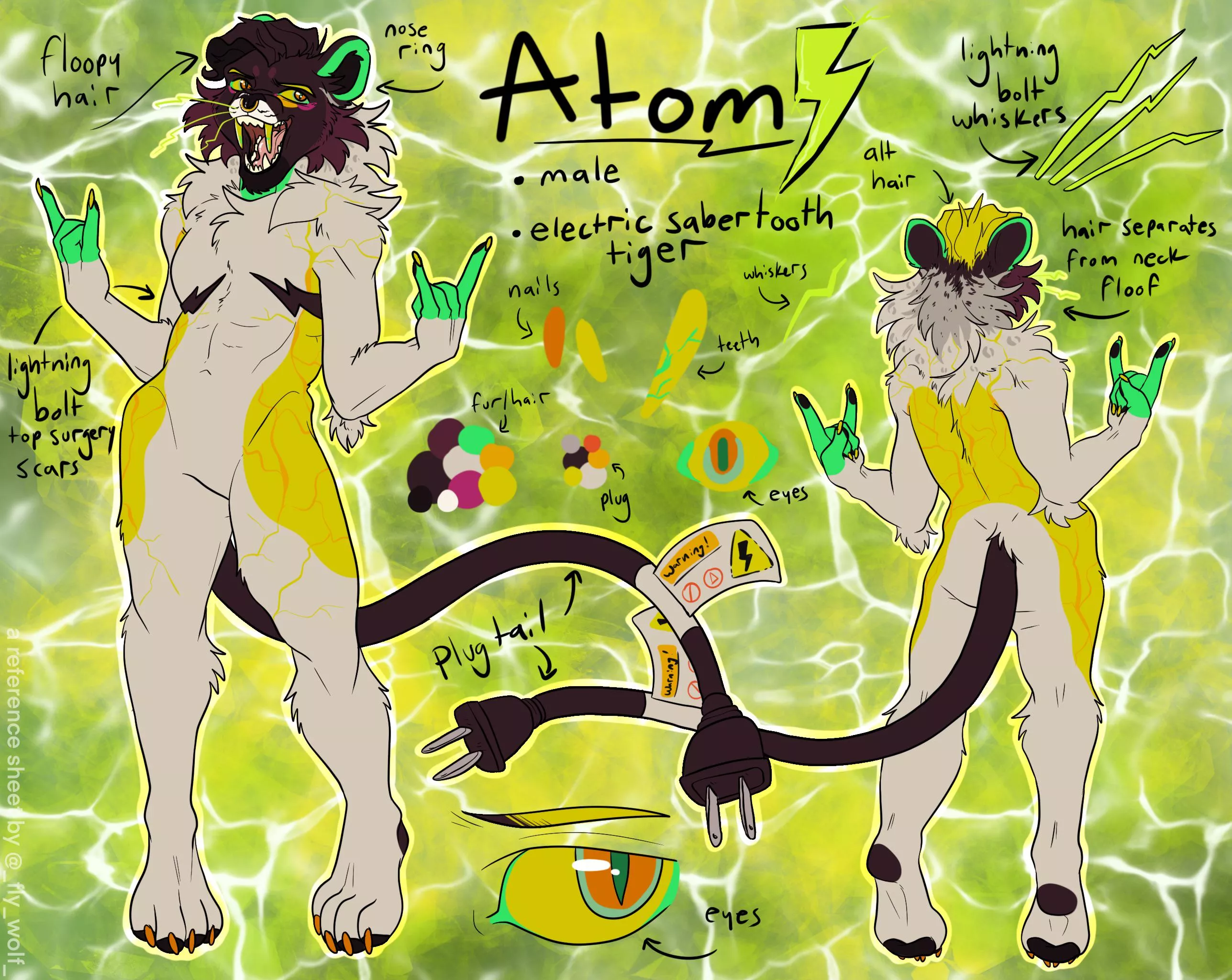 An old reference sheet i was commissioned to make for osteogoat on TH! (art by me) awesome oc 