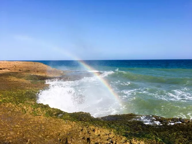I found a rainbow during my walk on the beach